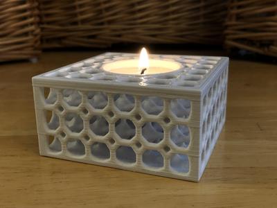 Truncated Cube Tealight Holder