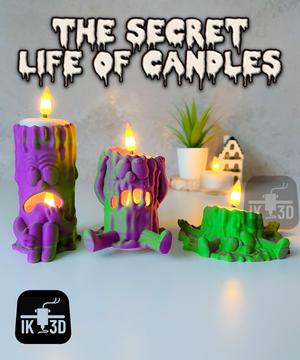The Secret Life of Candles Set of 3 / No Supports