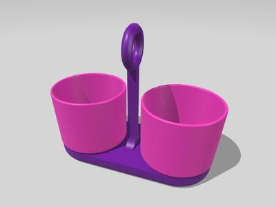 CORCELAIN - Two-Cup Holder