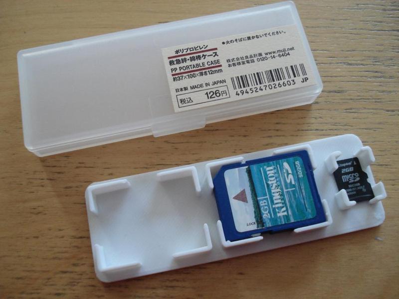 Muji Case 37x100x12mm SD Card Insert Tray