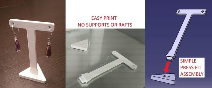 Earring Jewelry Display Stand - Single Pair