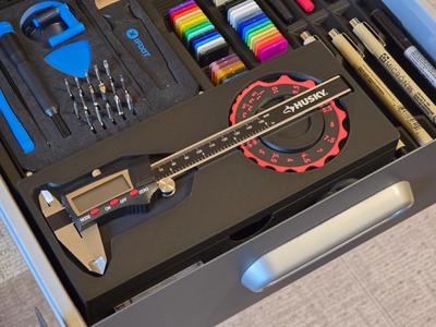 Caliper and Radius Gauge Holder - Gridfinity