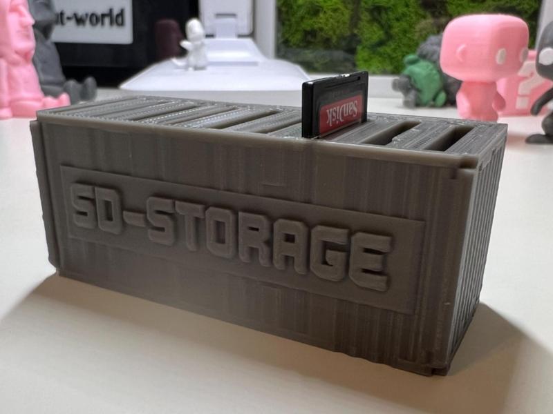 3D-Printed SD Card Storage – Shipping Container 