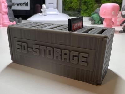 3D-Printed SD Card Storage – Shipping Container 