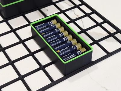 3x1.5x5 Stackable Gridfinity Bin for AA Batteries