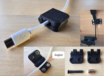 Magnetic Cable Clip Holder - Printed Hinge Pin
