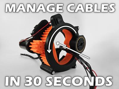 Semi-automatic cable wrapper