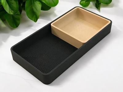 Sliding minimalist zen tray