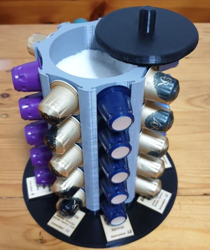 Capsule and sugar holder for Nespresso