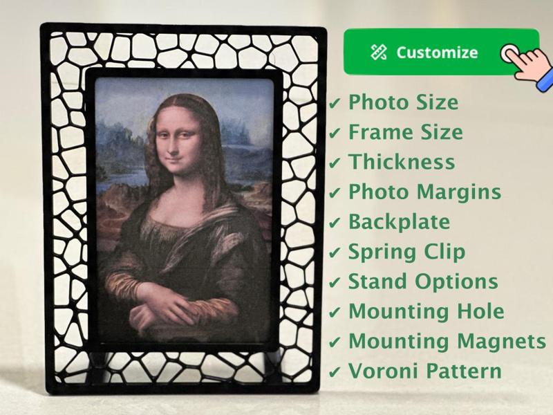 Parametric Customize Voronoi Photo / Picture Frame