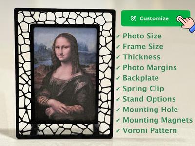 Parametric Customize Voronoi Photo / Picture Frame