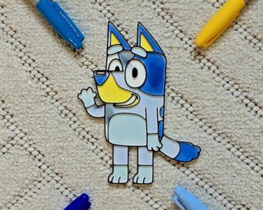 Bluey Diy Coloring Panel Fun Craft Gift