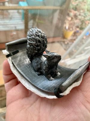 Squirrel "Flying Carpet" Rocker Ink Blotter
