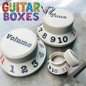 Guitar XL Volume and Tone Twist Top Pick Containers