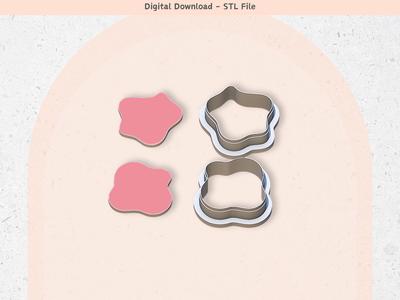 Organic Clay Cutter for Polymer Clay | Organic 05 Digital STL File | Clay Tools | 6 Sizes