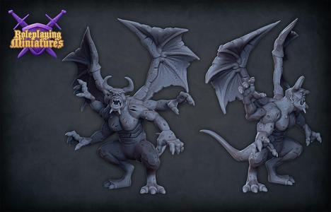 Four armed stone gargoyle