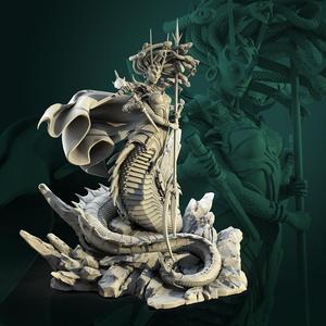 Medusa heroic miniature 32mm and 75mm pre-supported