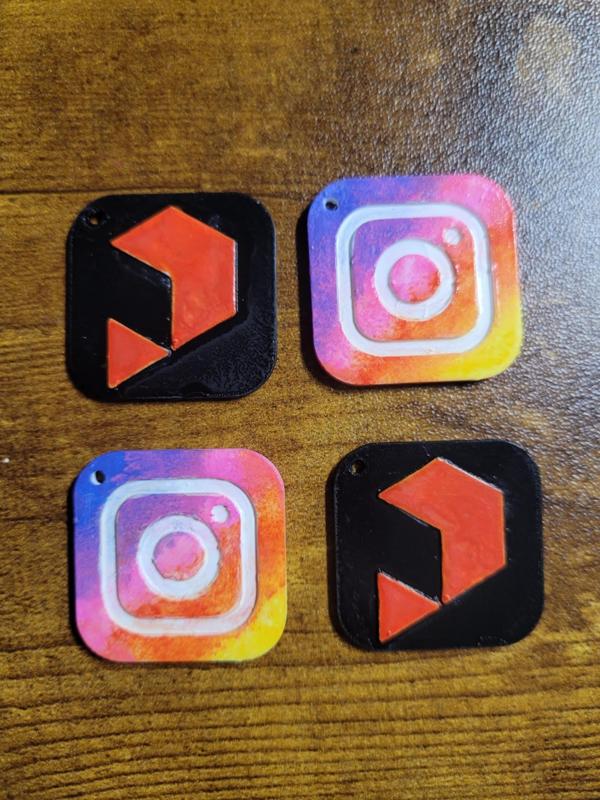 NFC Sticker Instagram and Printables Keychains - FDM Only