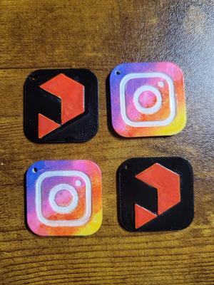 NFC Sticker Instagram and Printables Keychains - FDM Only