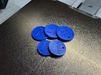 Shopping Cart Coin 1 & 2 Euro - keychain