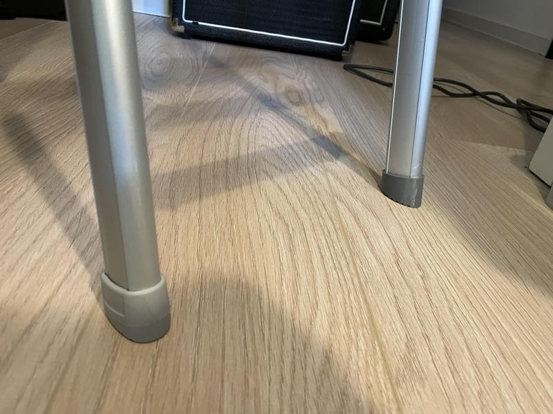 Motorhome drop down bed ladder stand