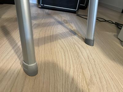 Motorhome drop down bed ladder stand