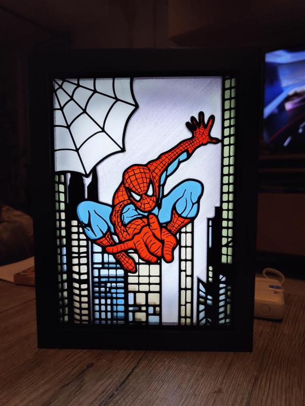 Spiderman Stained Glass Light Box