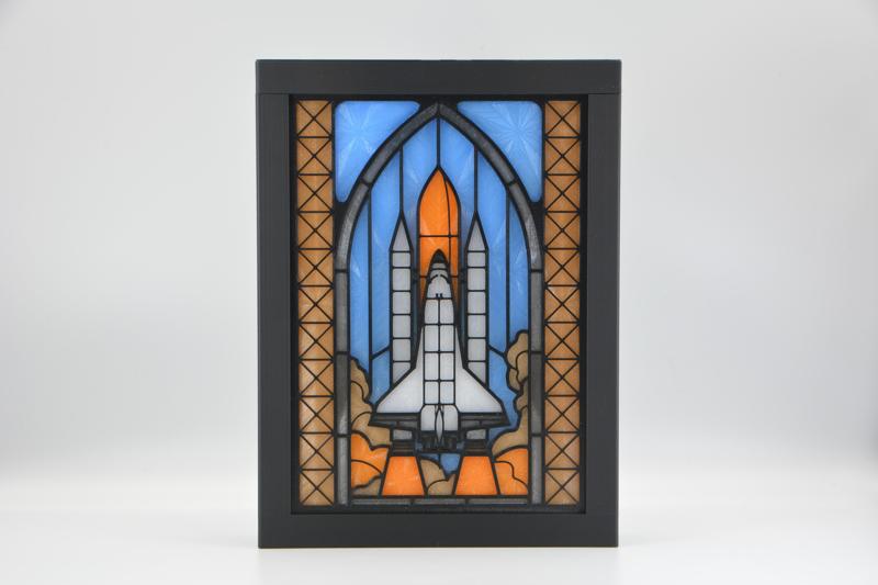 Space Shuttle Stained Glass Lightbox
