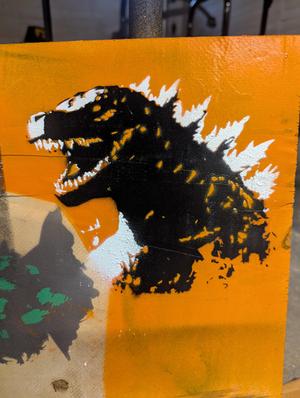 Godzilla Stencil