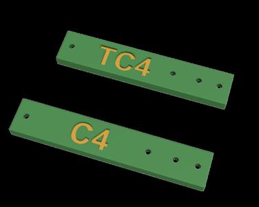 SLAB / Caliburn / TalonClaw 4 Hole Template (imperial)