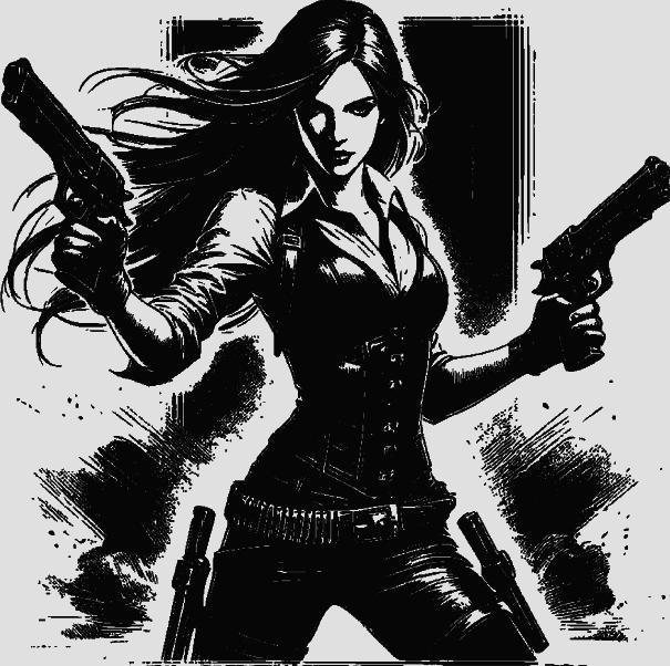 Woman With Guns (DIY) With Easy Solution To Change Front !