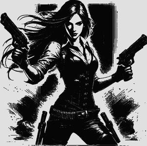 Woman With Guns (DIY) With Easy Solution To Change Front !