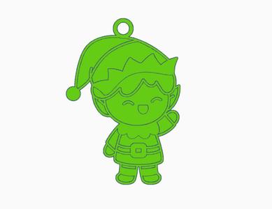 Christmas Elf Earring 3.stl