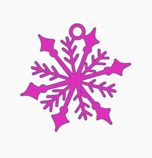 Snowflake Christmas Earring 2.stl