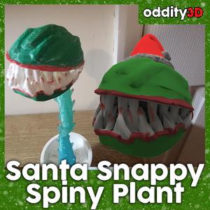Christmas Santa piranha plant head for Snappy Spiny Flower