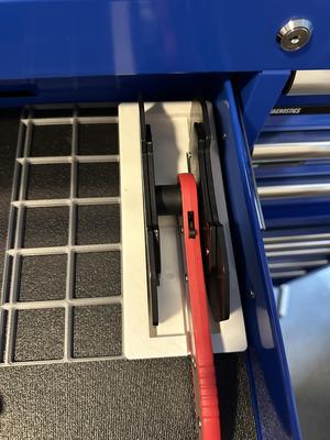 Gridfinity Brake Caliper Piston Tool Storage.