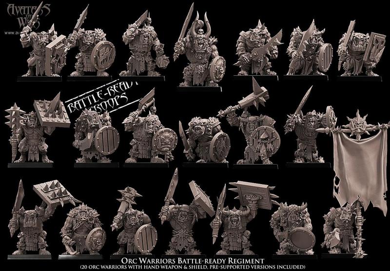 Orc Warriors Battle-Ready regiment (20 Orcs)