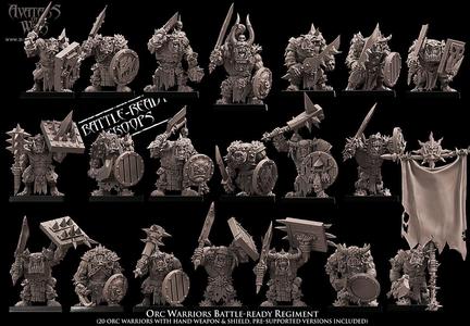 Orc Warriors Battle-Ready regiment (20 Orcs)