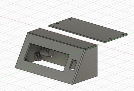 LCD 2x16 stand with on/off switch and micro USB port