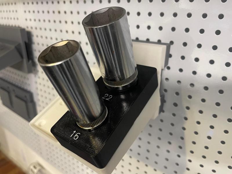 gridfinity bin sparkplug socket holder metric