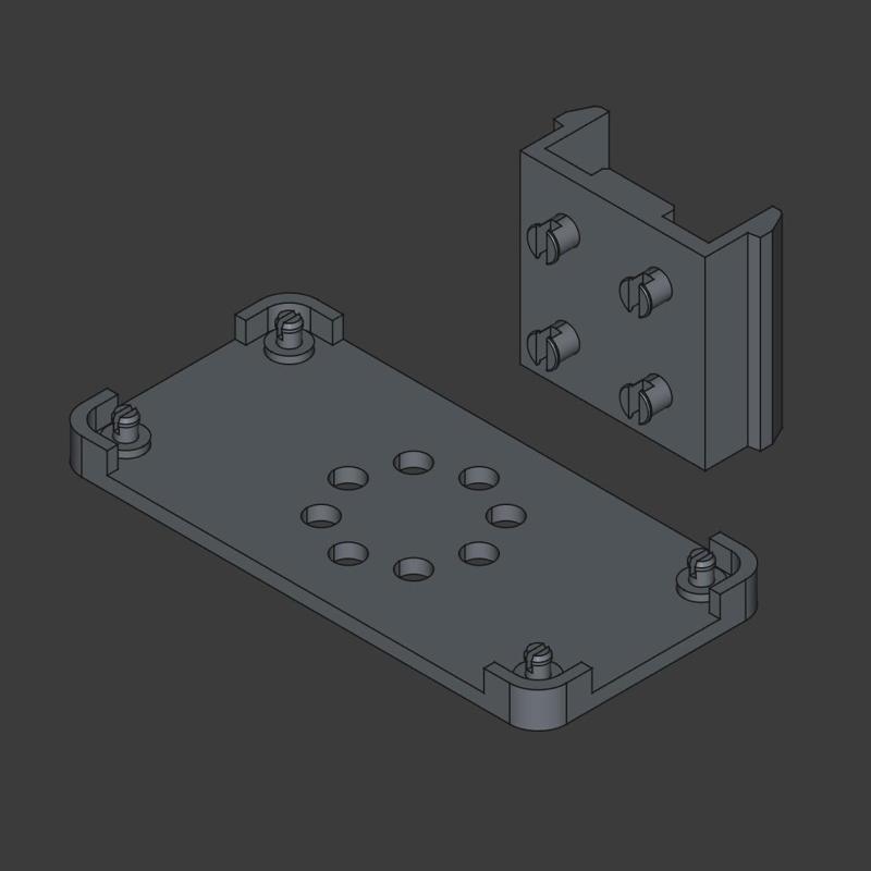 Raspberry Pi Zero / Zero 2 / W clip-on holder for Ender 3 printers and similar