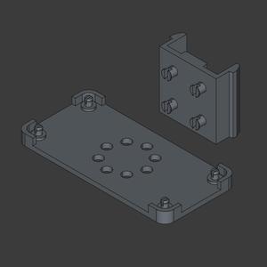 Raspberry Pi Zero / Zero 2 / W clip-on holder for Ender 3 printers and similar