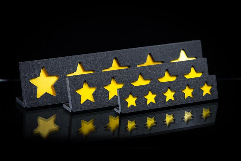 Star Rating Display with Removable Plates
