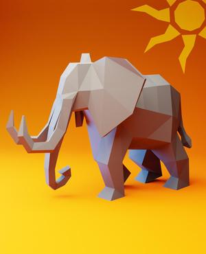 Low Poly Elephant