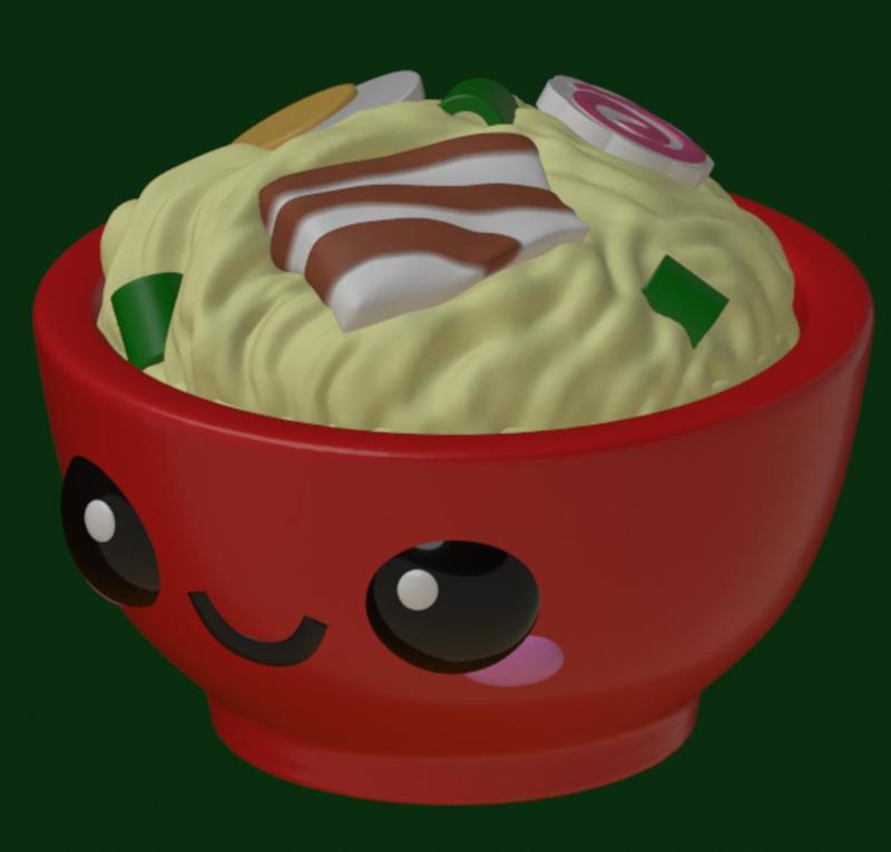 Happy Ramen Clicker Fidget and Keychain