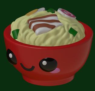 Happy Ramen Clicker Fidget and Keychain