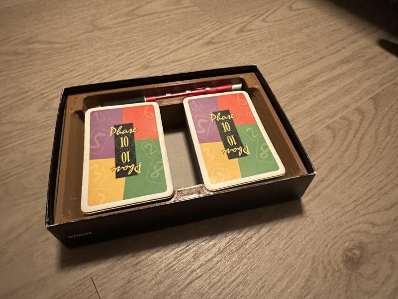 Phase 10 Game Inlay/Organizer for Pen and Cards