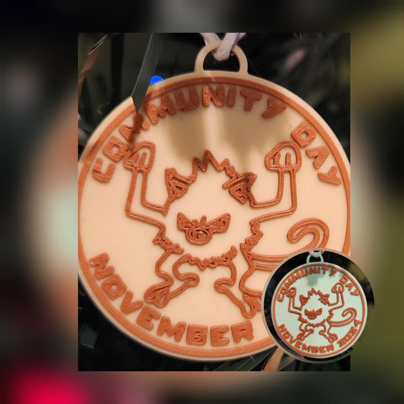 Pokemon Go Community Day #94 coin - Mankey Ornament
