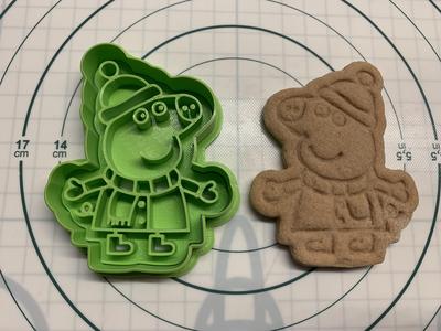 Peppa pig winter cookie cutter