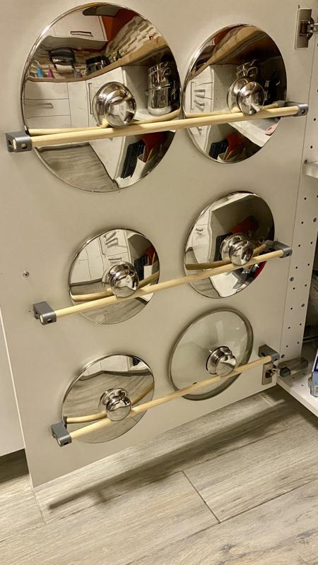 Holder for pot lids - Ikea Metod + update